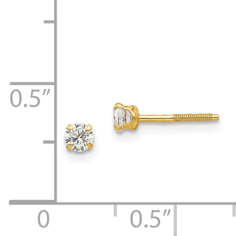 14k Yellow Gold Madi K white zircon Earrings