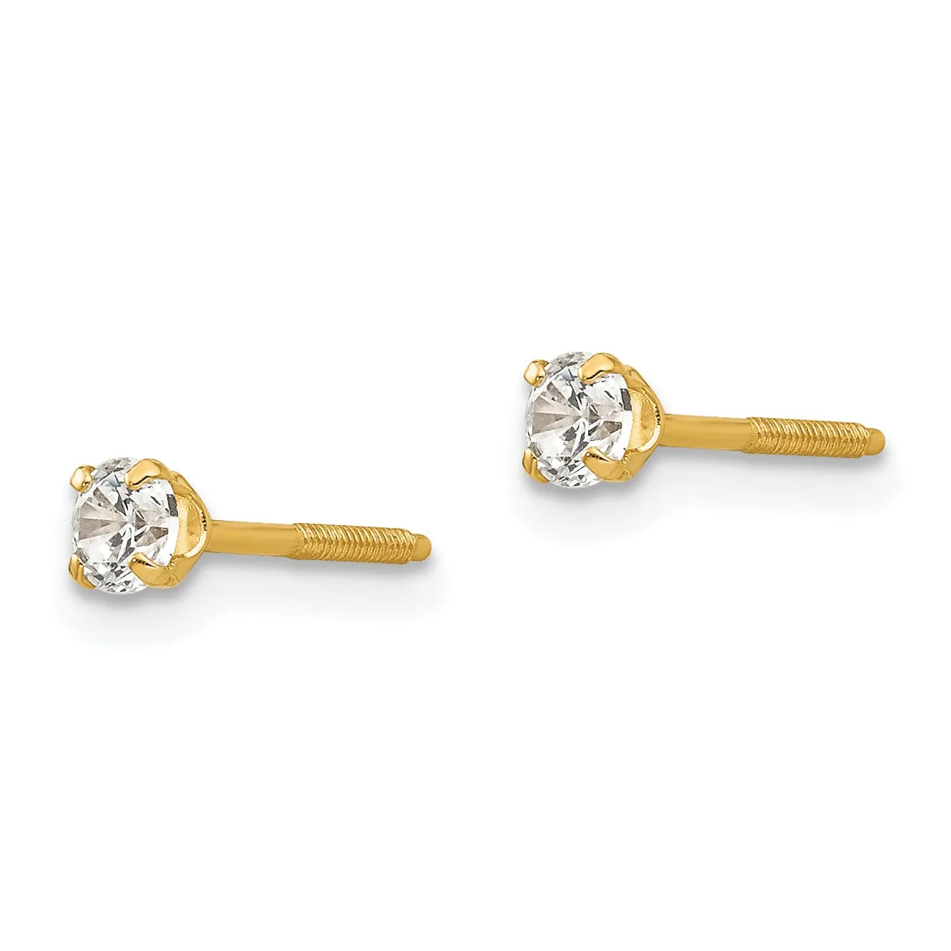 14k Yellow Gold Madi K white zircon Earrings