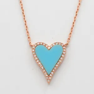 14KR 0.10CTW DIAMOND HEART NECKLACE