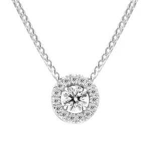 18ct White Gold 0.33ct Brilliant Cut Diamond Pave Round Necklace