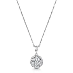 18ct White Gold Brilliant Cut Diamond Necklace