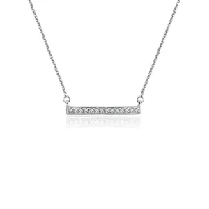 18k Gold Rectangle Diamond Necklace