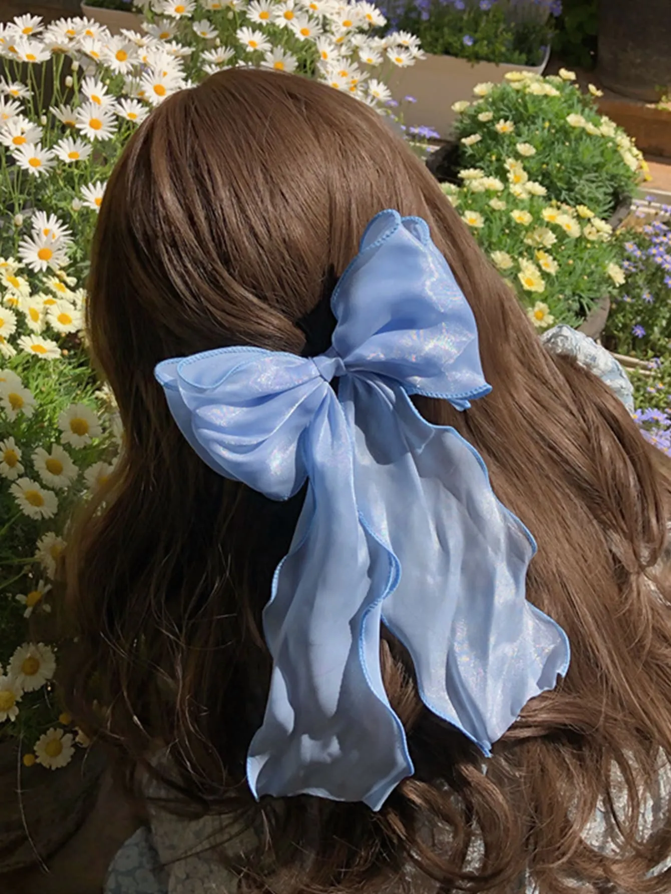 1pc Elegant Blue Bow Decor Hair Clip for Women Barrette Styling Hair Accessories