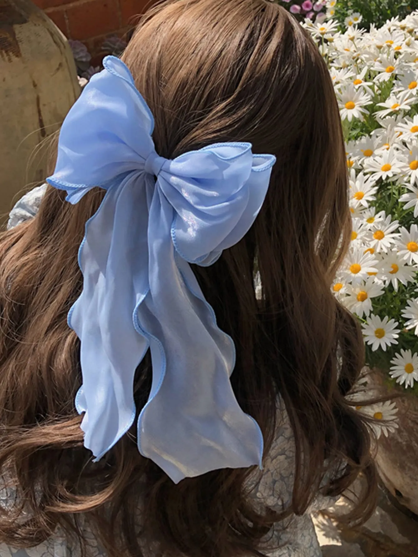 1pc Elegant Blue Bow Decor Hair Clip for Women Barrette Styling Hair Accessories