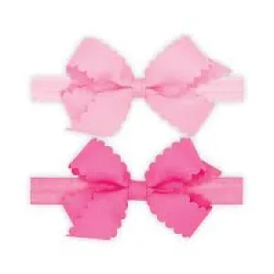 2 pack scallop bow with elastic band