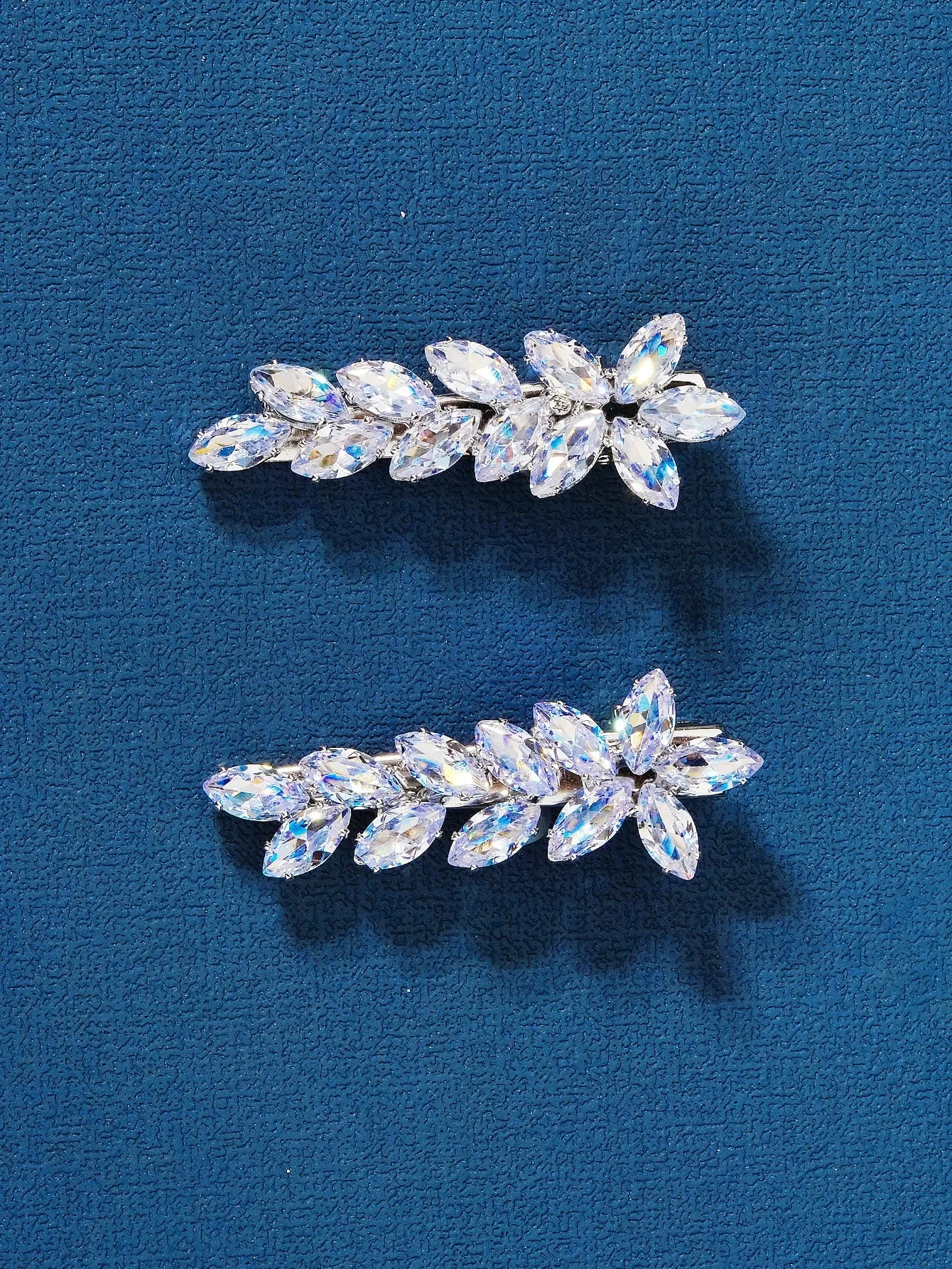 2pcs Cubic Zirconia Decor Alligator Hair Clip for Women Barrette Styling Hair