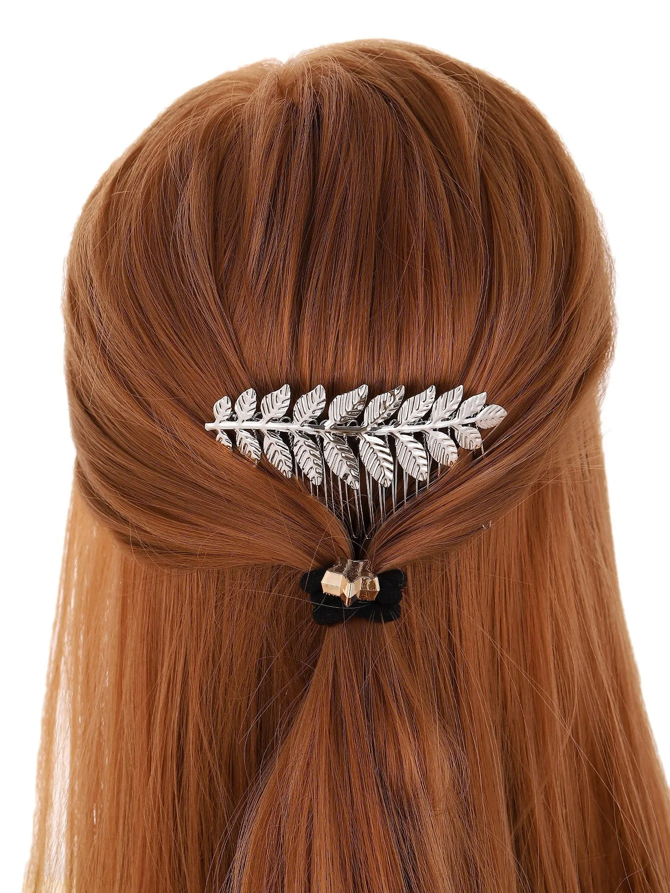 2pcs Leaf Design Hair Comb Boho Style for Women Barrette Styling Hair