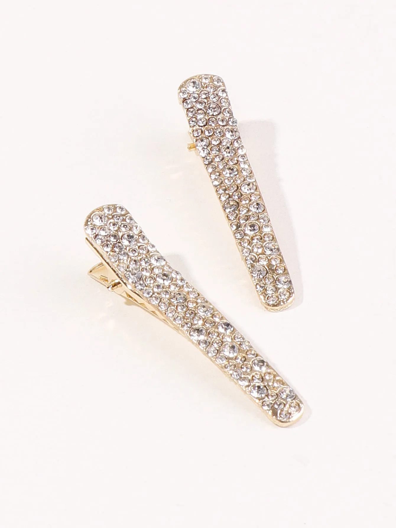 2pcs Rhinestone Decor Beautiful Hair Clip for Women Barrette Styling Hair