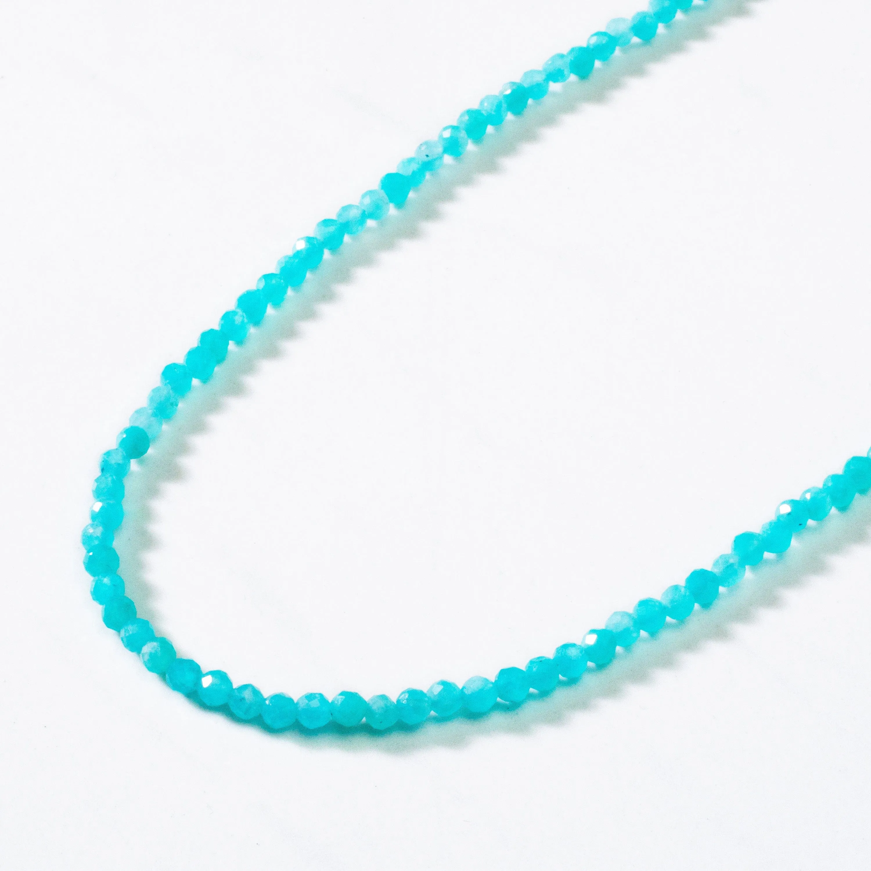 3mm Amazonite Faceted 31" Necklace / Multi Wrap Bracelet