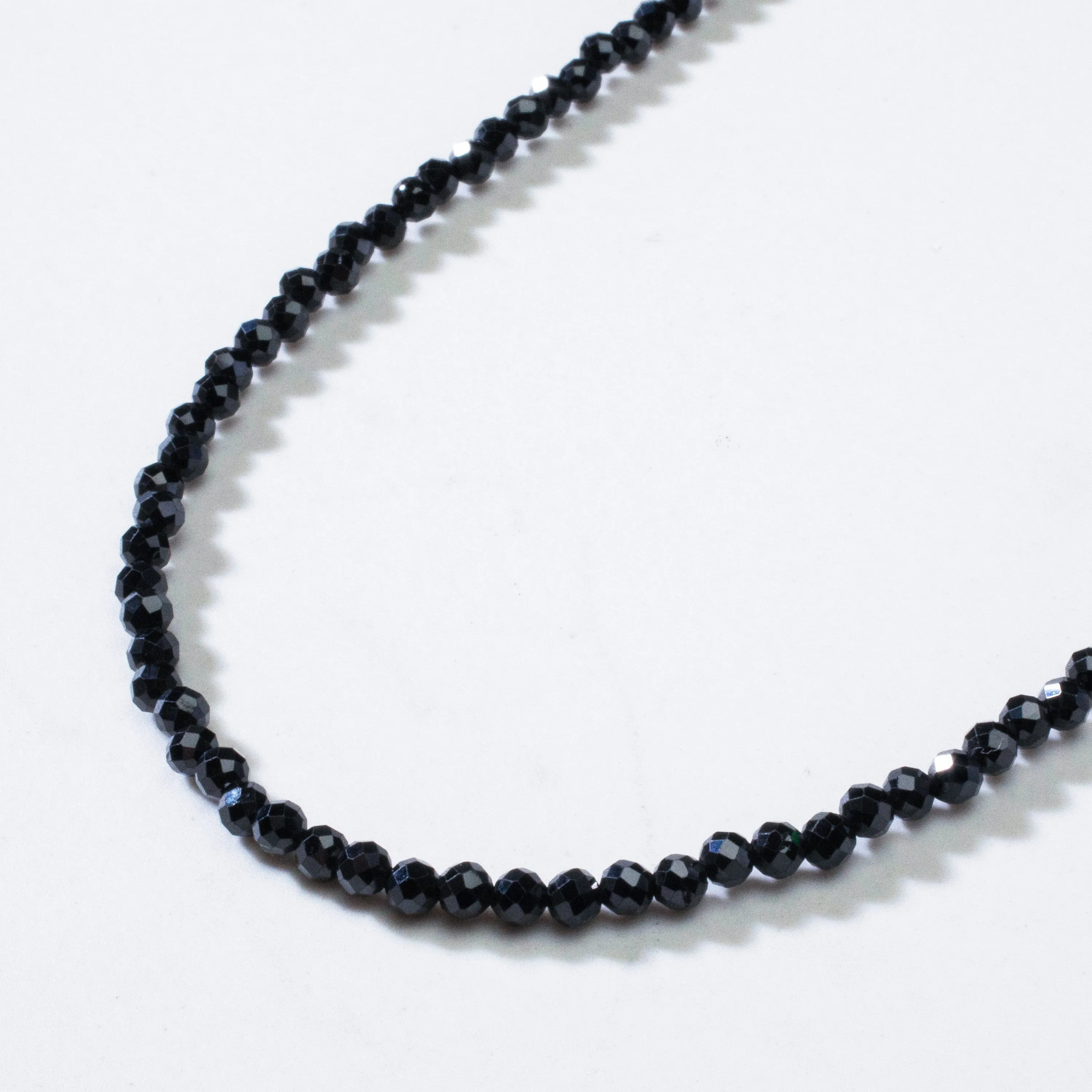 3mm Black Spinal Faceted 31" Necklace / Multi Wrap Bracelet