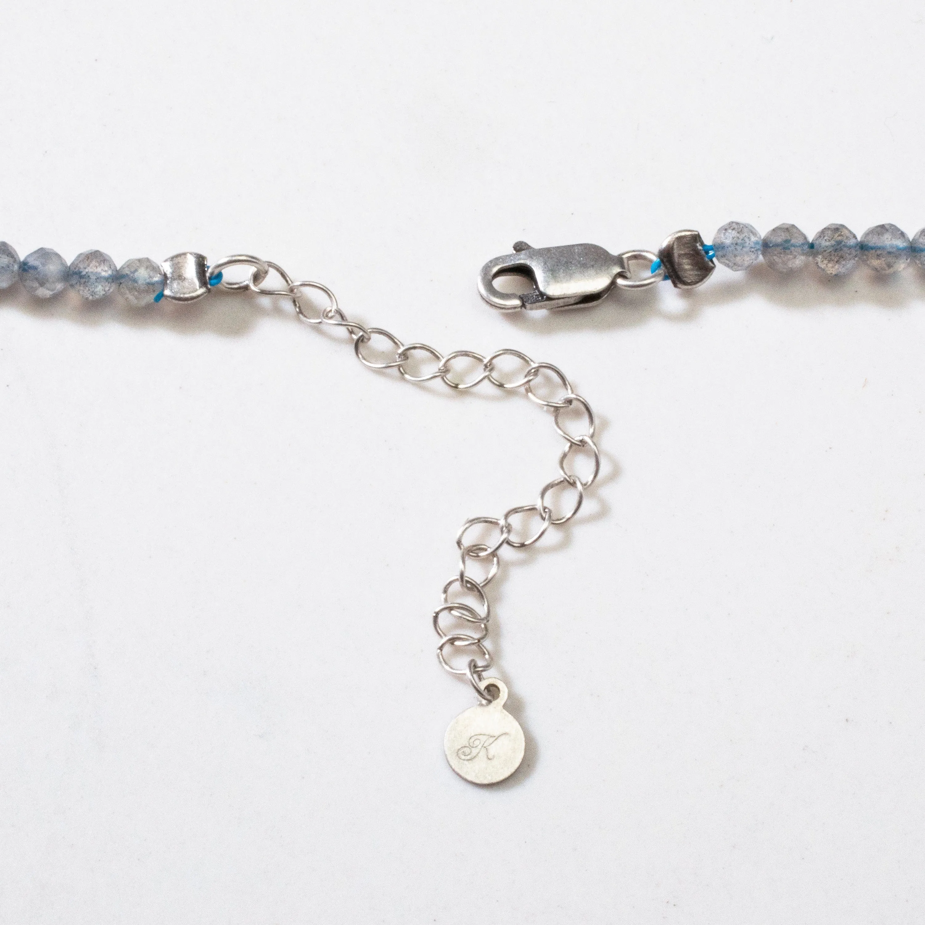 3mm Labradorite Faceted 31" Necklace / Multi Wrap Bracelet