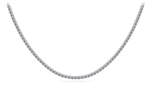 4 Prong Riviera Diamond Necklace with 8.70 ct.(finished) 2.5mm