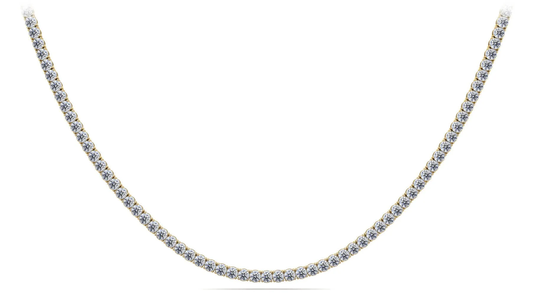 4 Prong Riviera Lab-Grown Diamond Necklace with 35.50 ct.(finished) 5mm