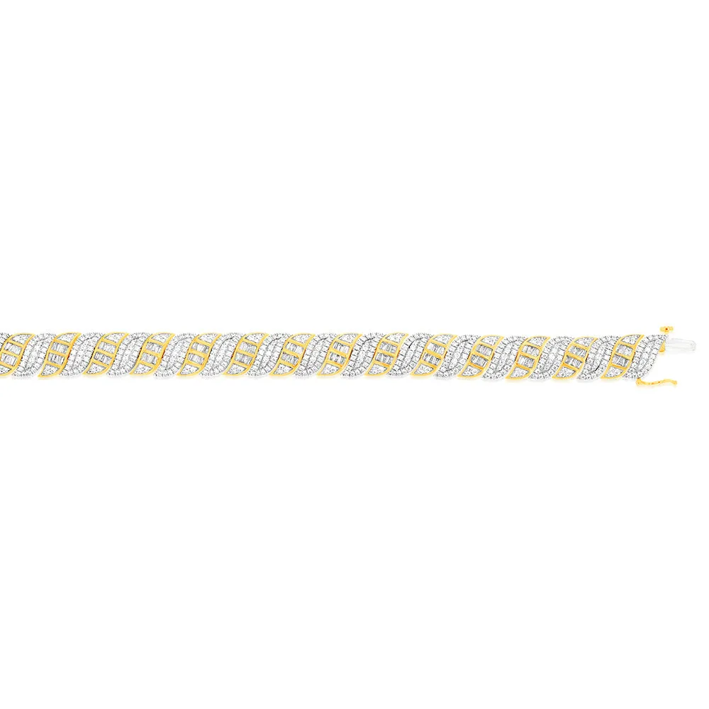 5 Carat Luminesce Lab Grown Diamond Bracelet in 9ct Yellow Gold