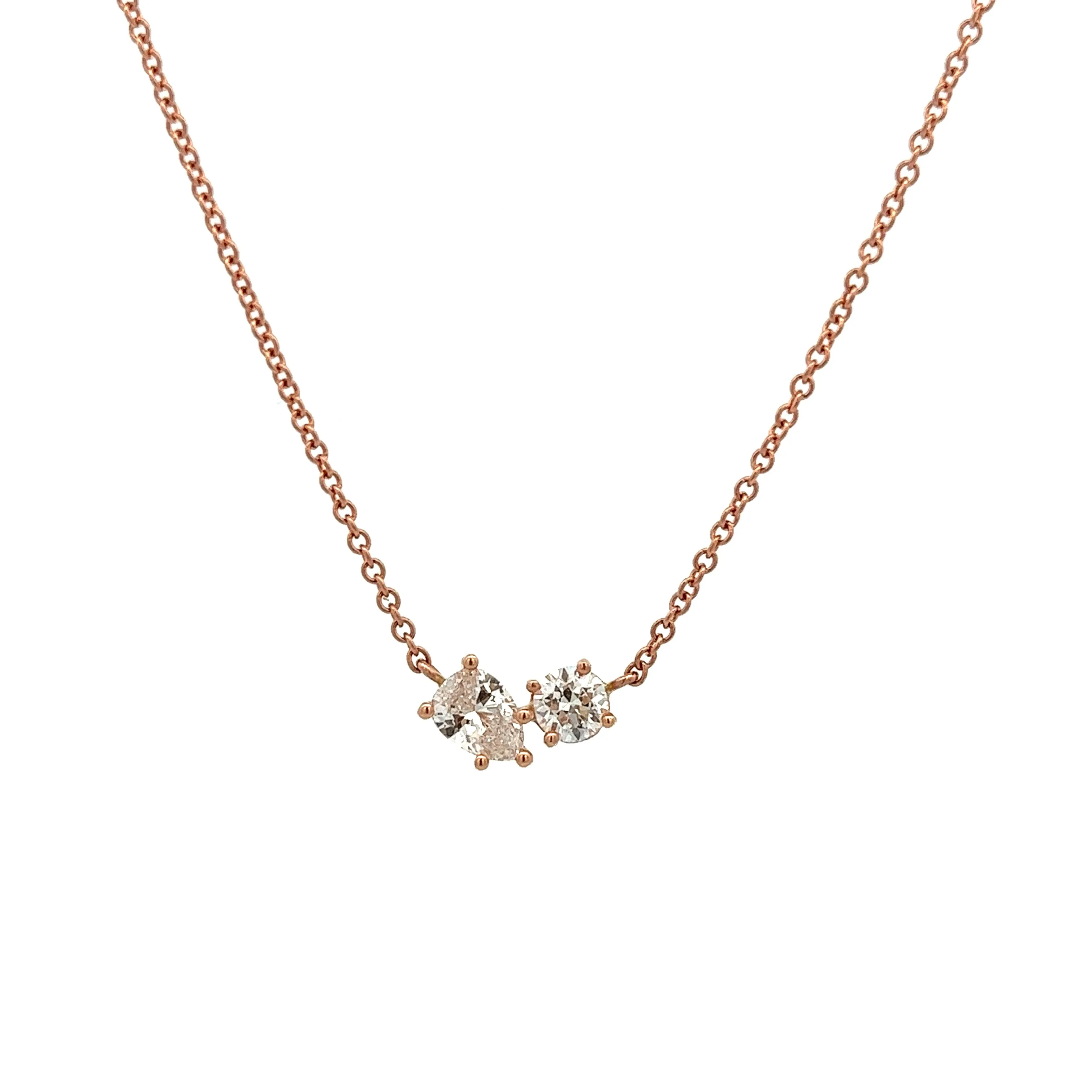 .55ct 14k Rose Gold Diamond Pendant