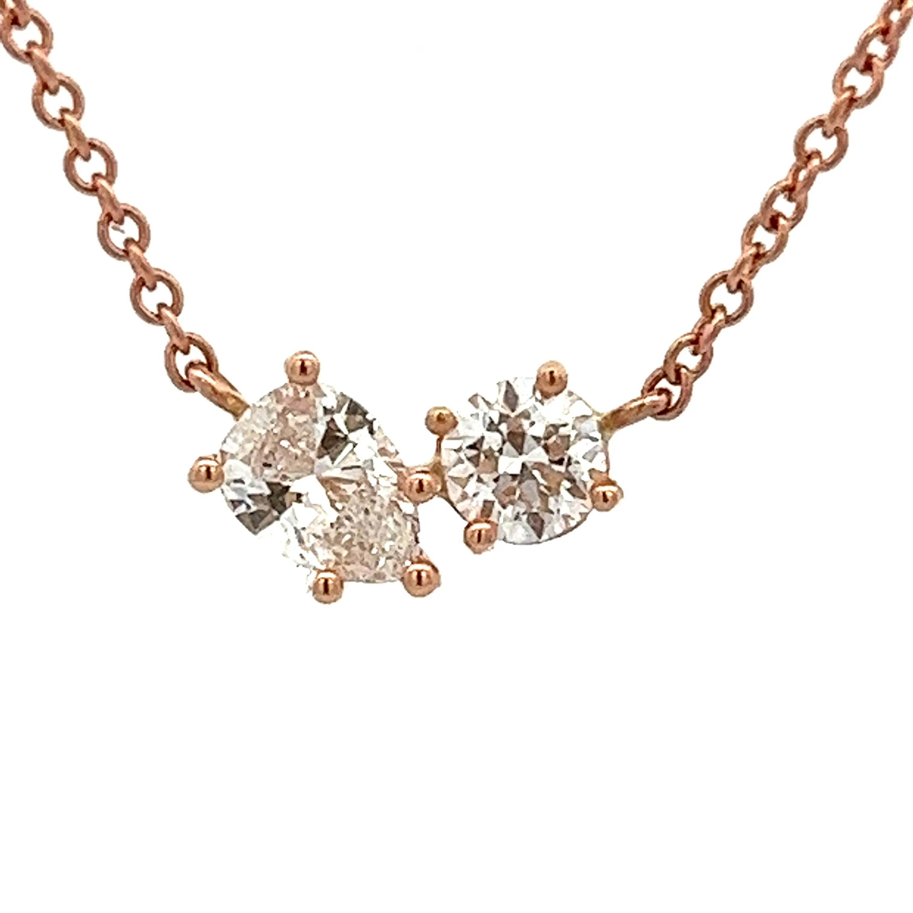 .55ct 14k Rose Gold Diamond Pendant