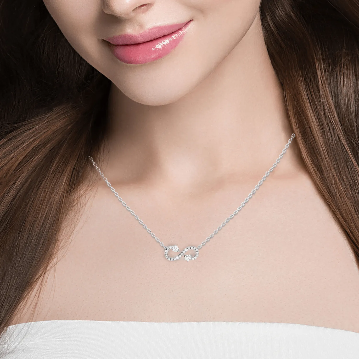 5/8  ctw Round Lab Grown Diamond Fashion Necklace