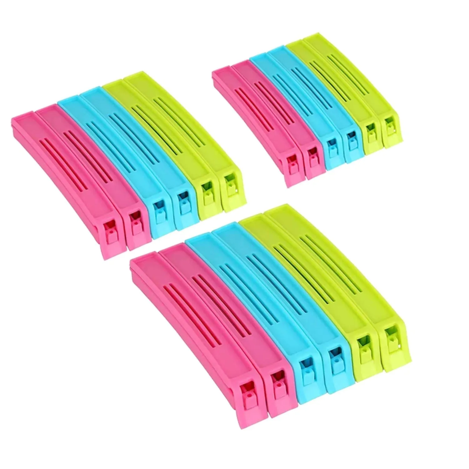 7028 Multipurpose Food Snack Plastic Bag Clip Sealer (Multicolor) -18pc