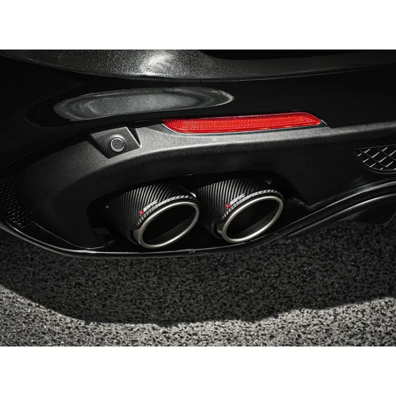 Akrapovic 2017  Alfa Romeo Stelvio Quadrifoglio Slip-On Line (Titanium) w/Titanium/Carbon Fiber Tips