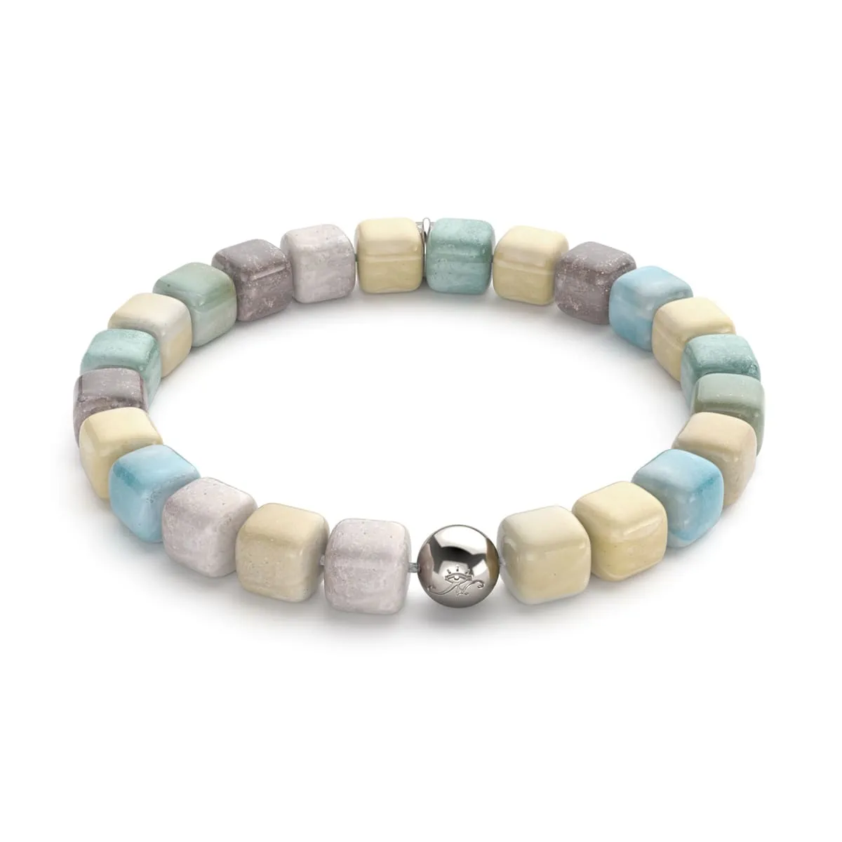 Amazonia | Silver | Gemstone Pebble Bracelet