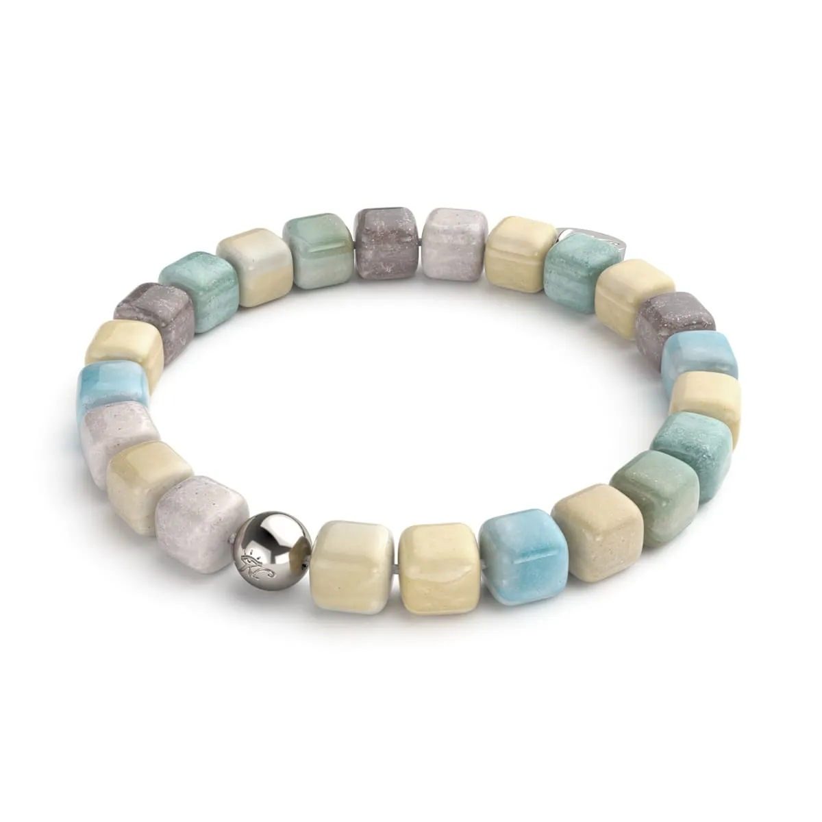 Amazonia | Silver | Gemstone Pebble Bracelet