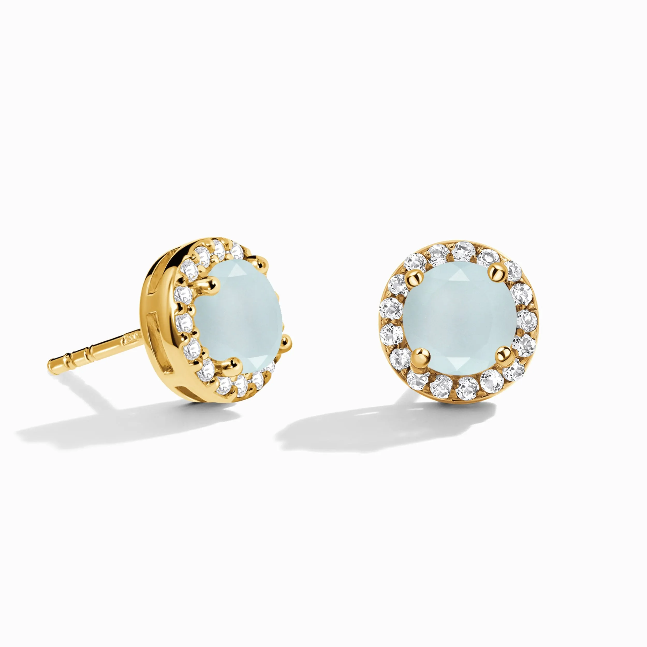 Aquamarine Venus Studs - March Birthstone