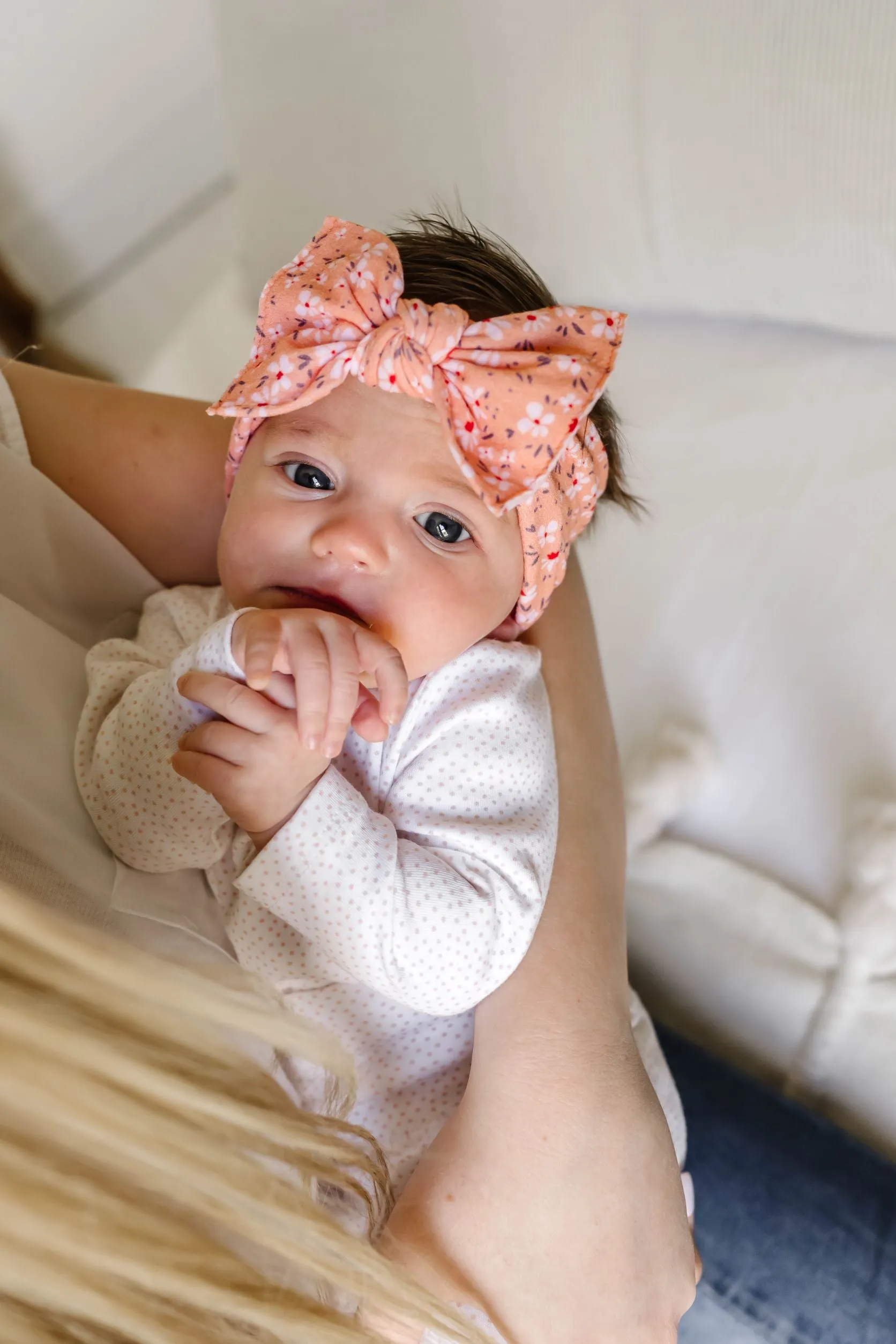 Baby Bling Dogwood Printed Knot Headband