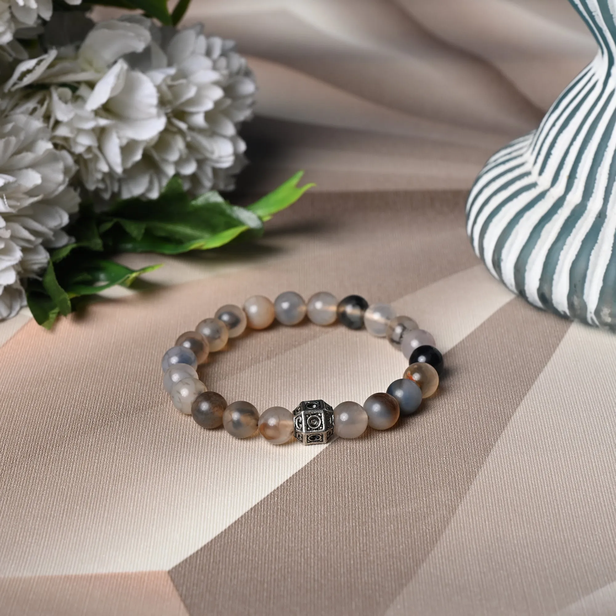 Bamboology Trends Radiate Calmness with our Chalcedony Healing Gemstone Bracelet - Unlock Healing Benefits for Your Loved One