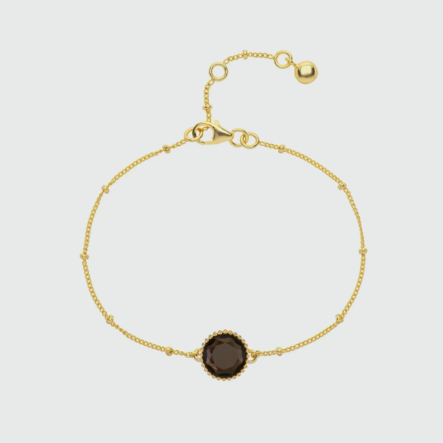 Barcelona November Smokey Quartz Birthstone Bracelet