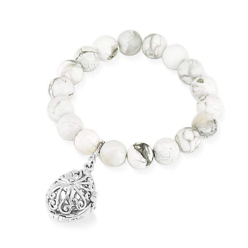 Bead Perfumed Bracelet - Tranquility Silver