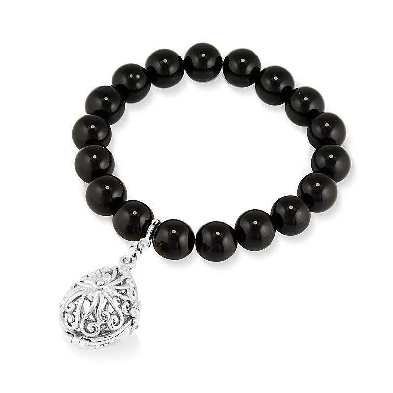 Bead Perfumed Bracelet - Tranquility Silver