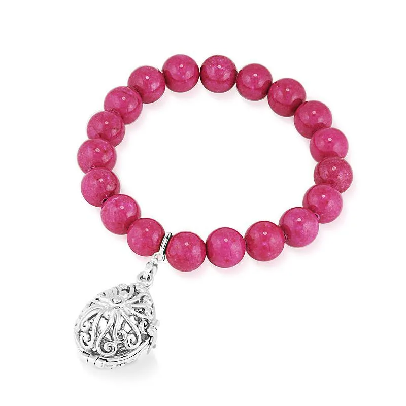 Bead Perfumed Bracelet - Tranquility Silver