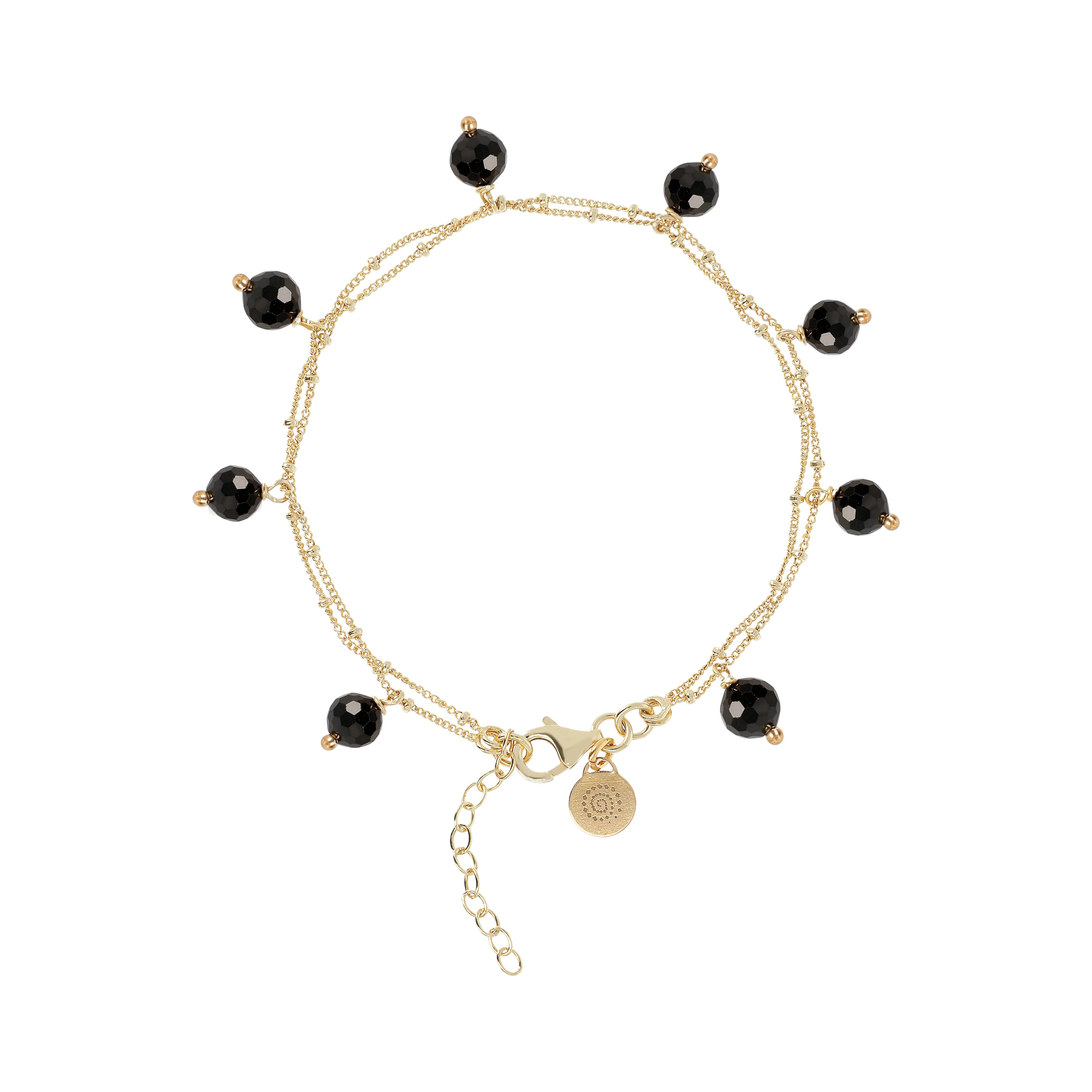 Bellissimo Bronzo Italian Black Spinel Gemstone Bracelet