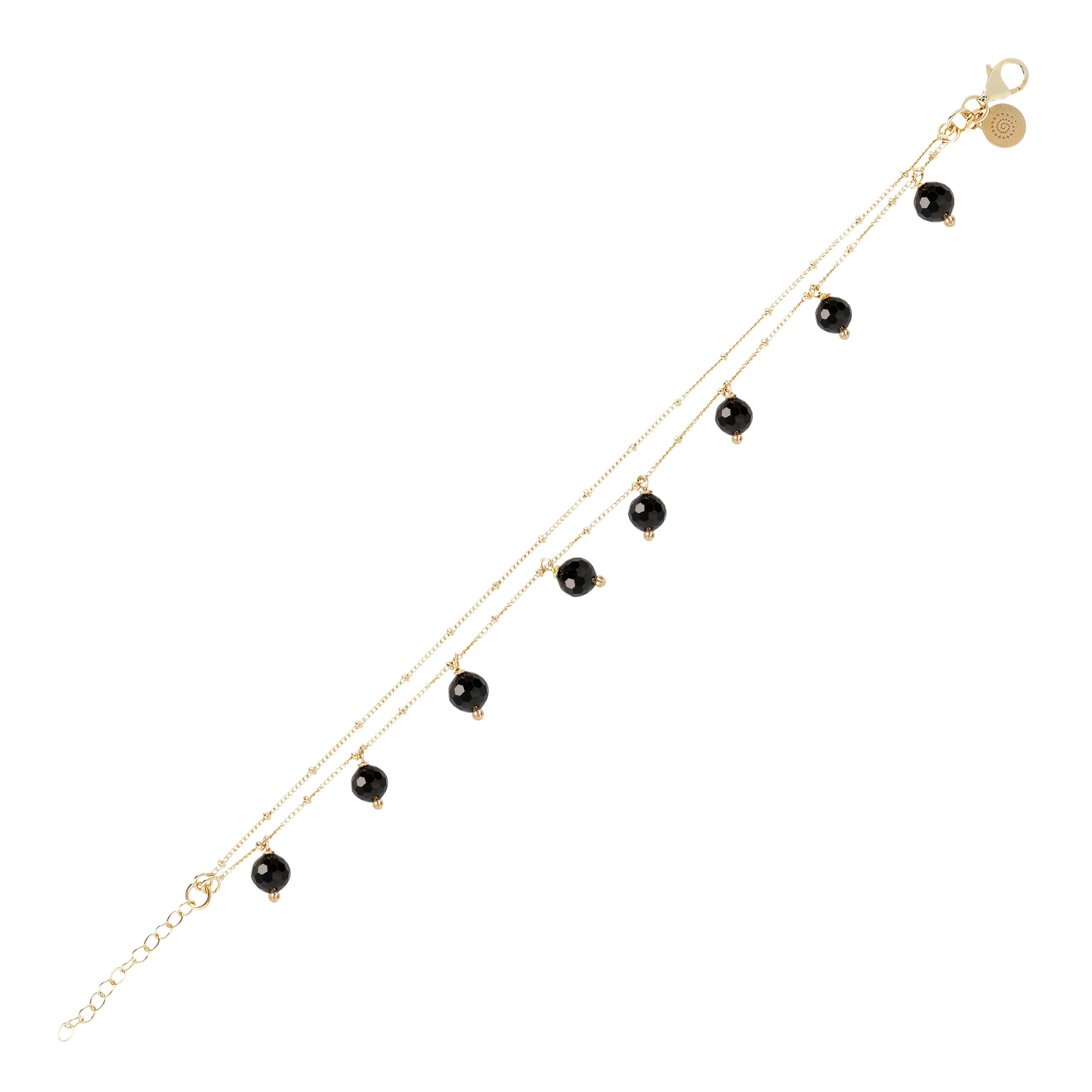 Bellissimo Bronzo Italian Black Spinel Gemstone Bracelet