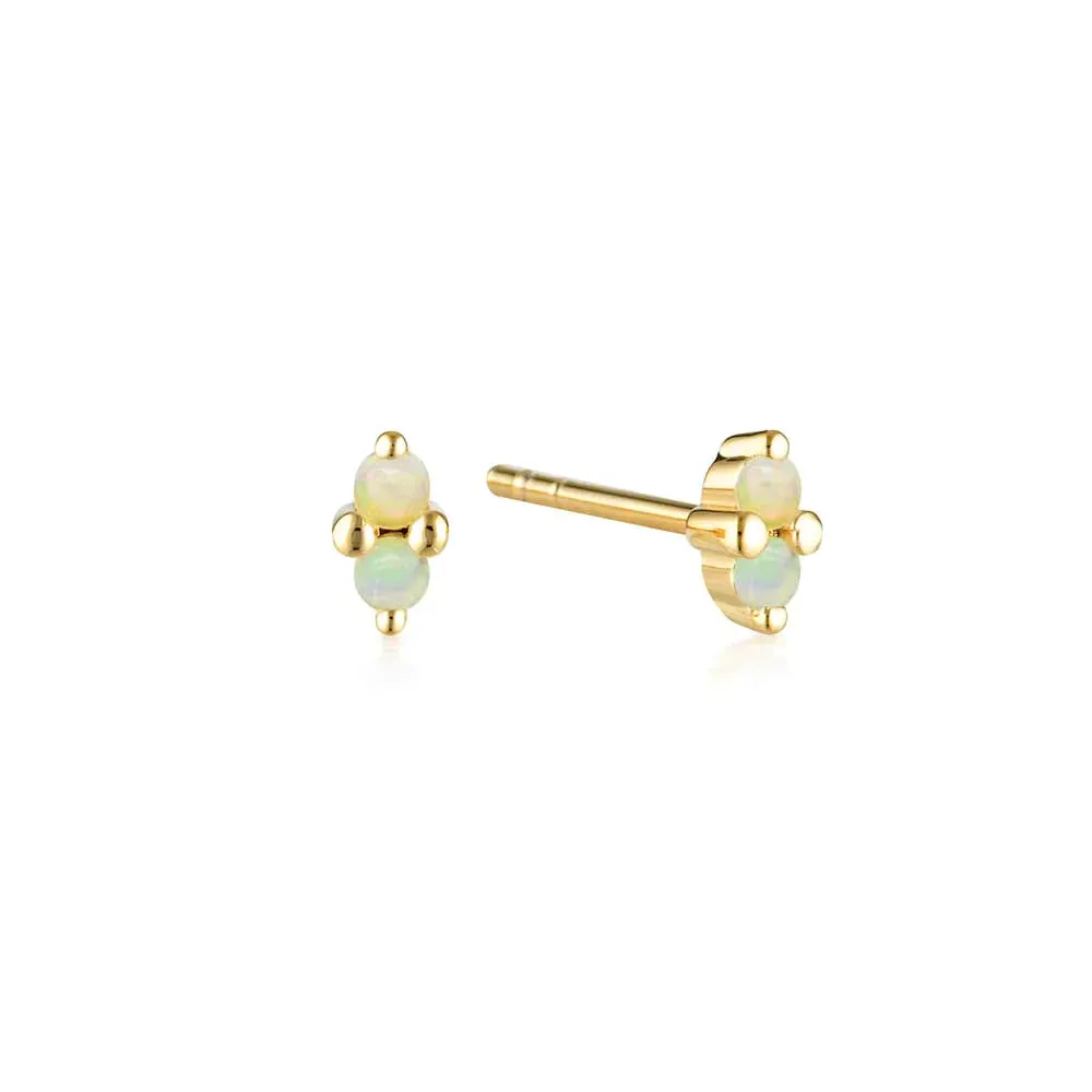 Birthstone Stud Earring | 14k Gold Plated Sterling Silver (nickel free)