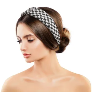 Black and White Houndstooth Headband