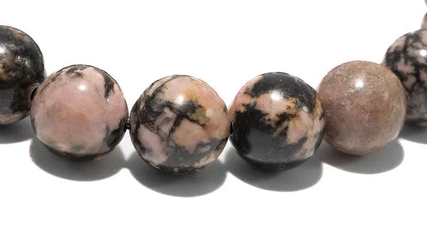 Black Rhodonite Natural Gemstone Bracelet