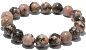 Black Rhodonite Natural Gemstone Bracelet