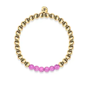 Blissful | 18k Gold | Purple Turquoise | Gemstone Expression Bracelet