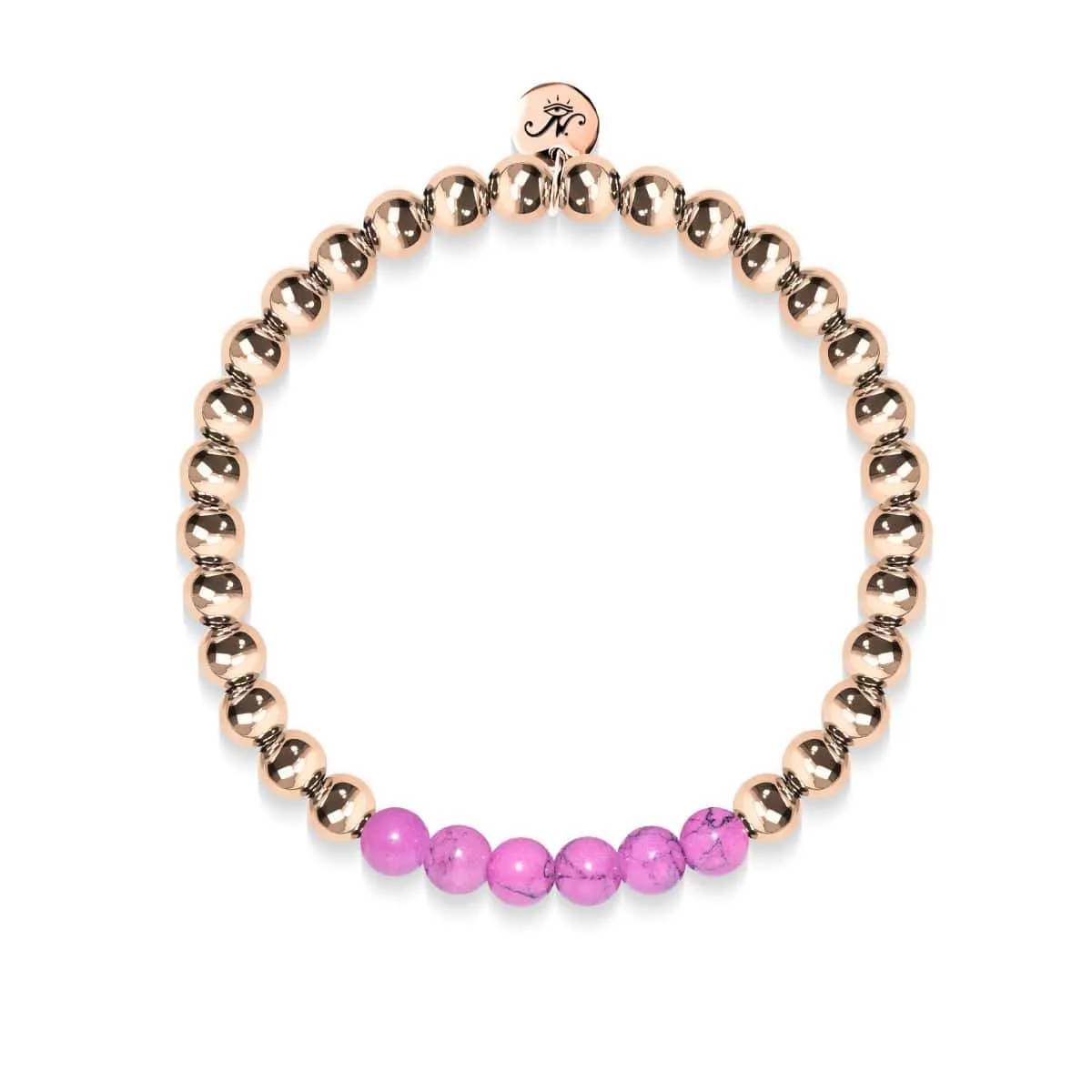 Blissful | 18k Rose Gold | Purple Turquoise | Gemstone Expression Bracelet