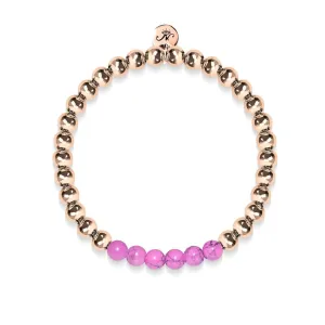 Blissful | 18k Rose Gold | Purple Turquoise | Gemstone Expression Bracelet