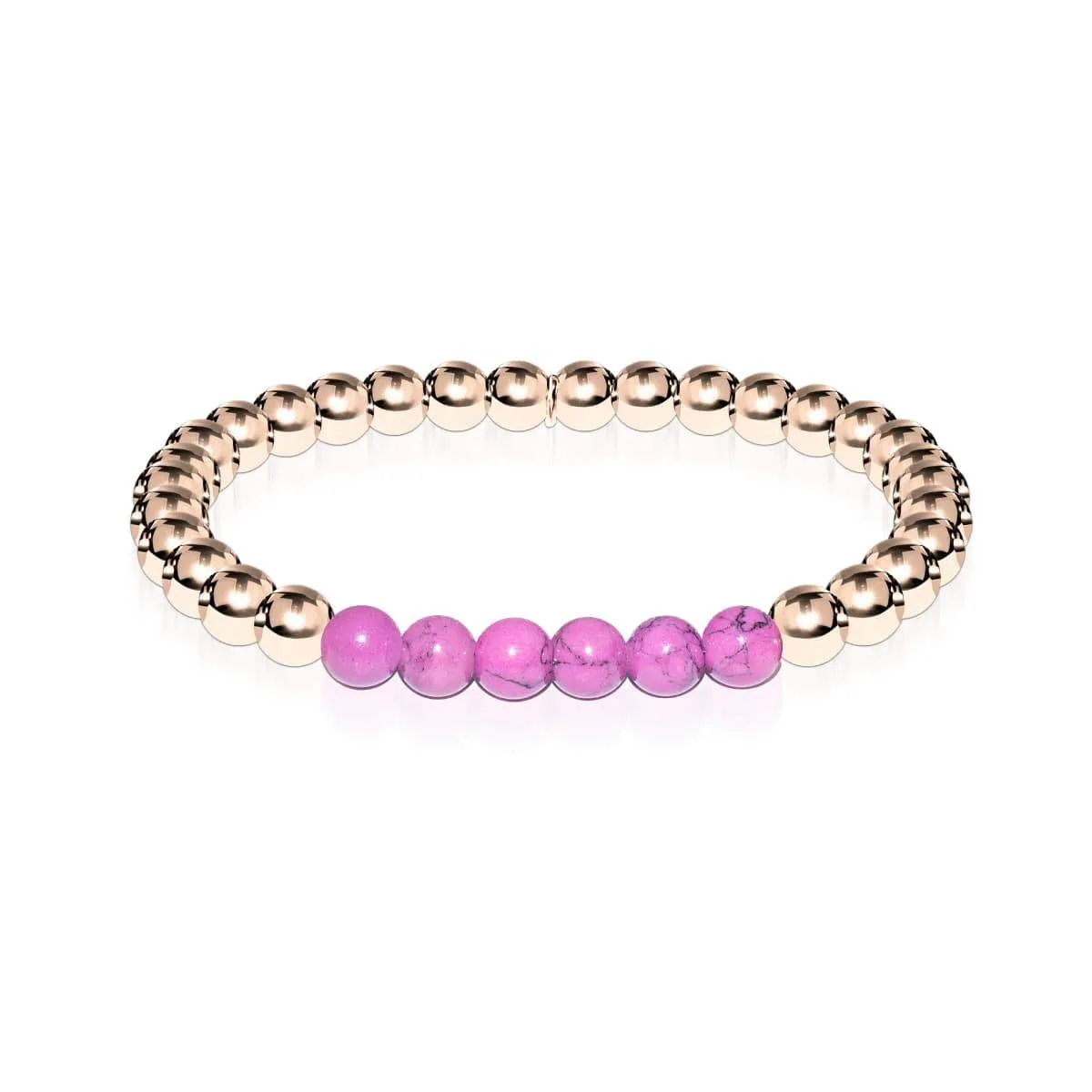 Blissful | 18k Rose Gold | Purple Turquoise | Gemstone Expression Bracelet