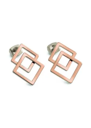 BOCCIA TITANIUM JEWELLERY EARRINGS PART ROSE GOLD PLATED 05025-03