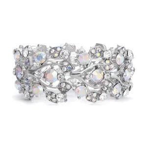 Bold Crystal AB Vine Wedding Stretch Bracelet