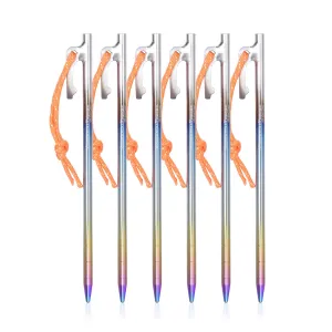 Boundless Voyage Titanium alloy Tent Stake for Outdoor Camping Tent Pegs Lightweight 20CM