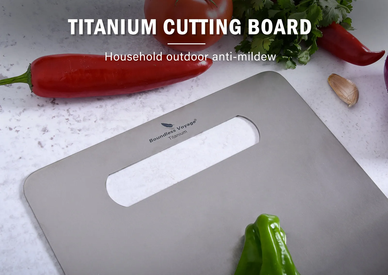 Boundless Voyage Titanium Cutting Board Household Outdoor Anti-mildew Fruit Vegetables Chopping Block Breadboard