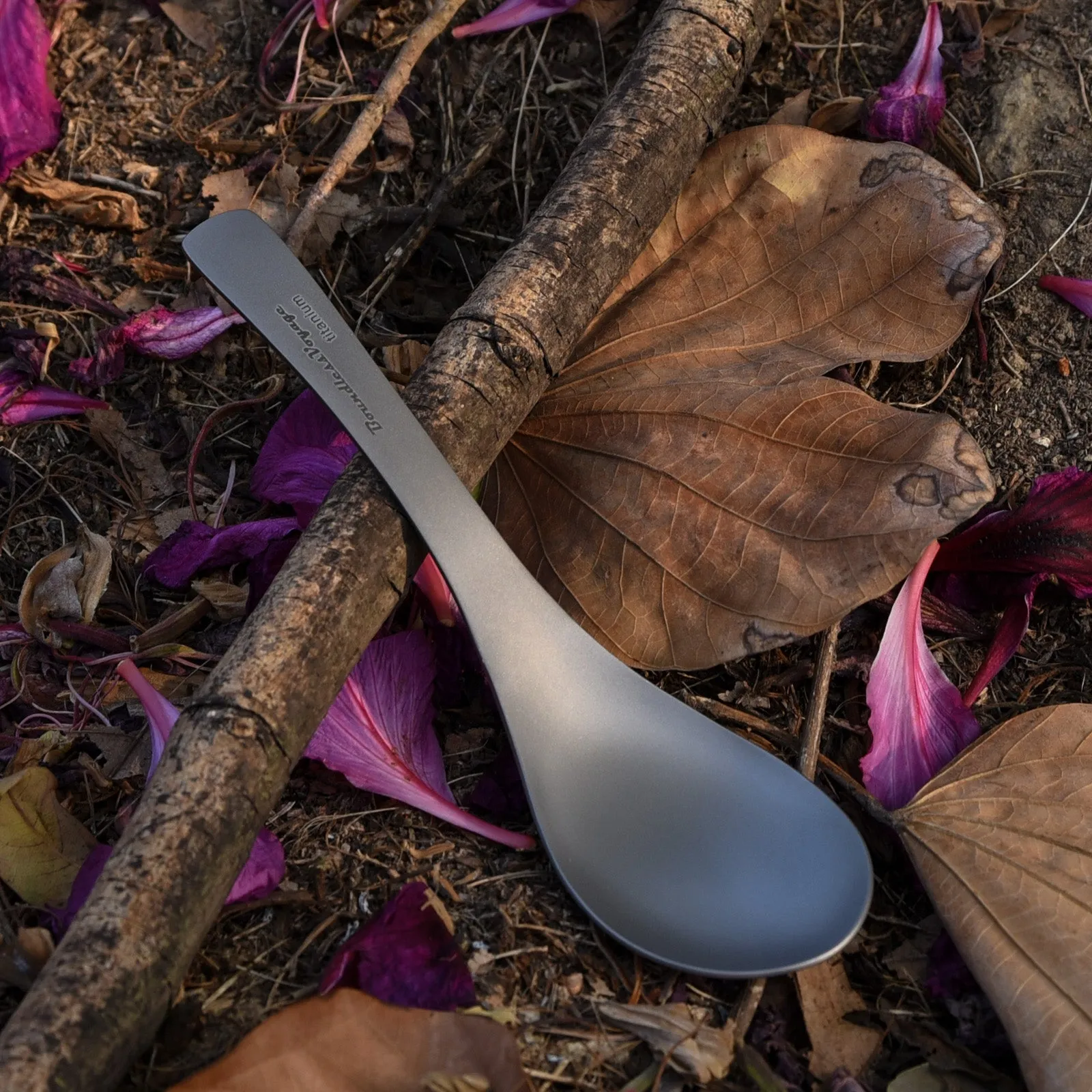 Boundless Voyage Titanium Spoon  For Home Outdoor Camping Ultralight Cutlery for Soup Portable tableware