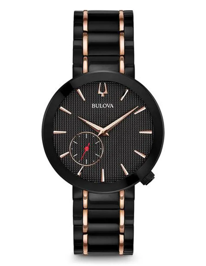 Bulova Womens Latin GRAMMY SE Modern Watch - Black Metal - Rose Gold-Tone