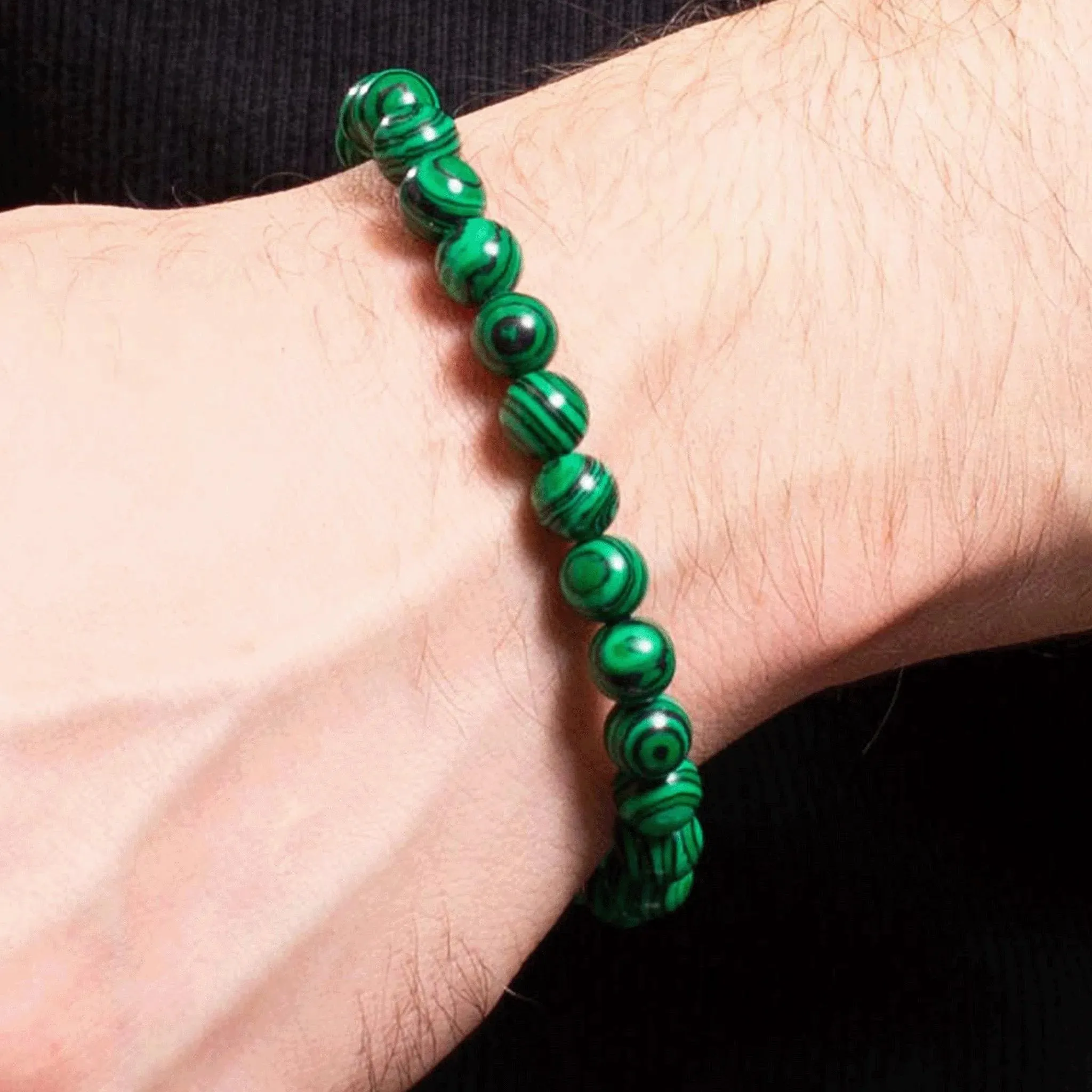 Casek Beaded Malachite Bracelet