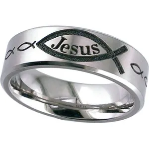 Christian Titanium Ring - 2226CH-FISH